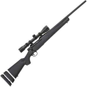 Mossberg Patriot Compact Super Bantam Scoped Combo Matte Blued Bolt Action Rifle - 243 Winchester - 20in